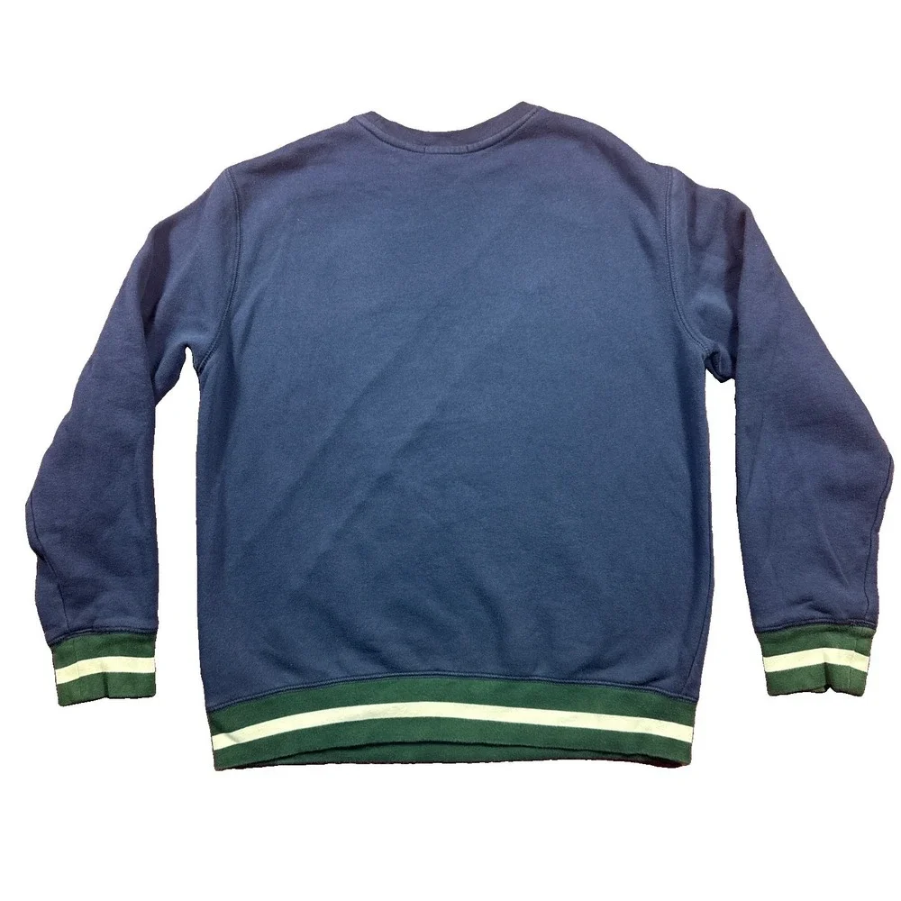 Polo Ralph Lauren Sweatshirt Youth XL 18-20 Navy Crest Big Pony Stripe Crewneck